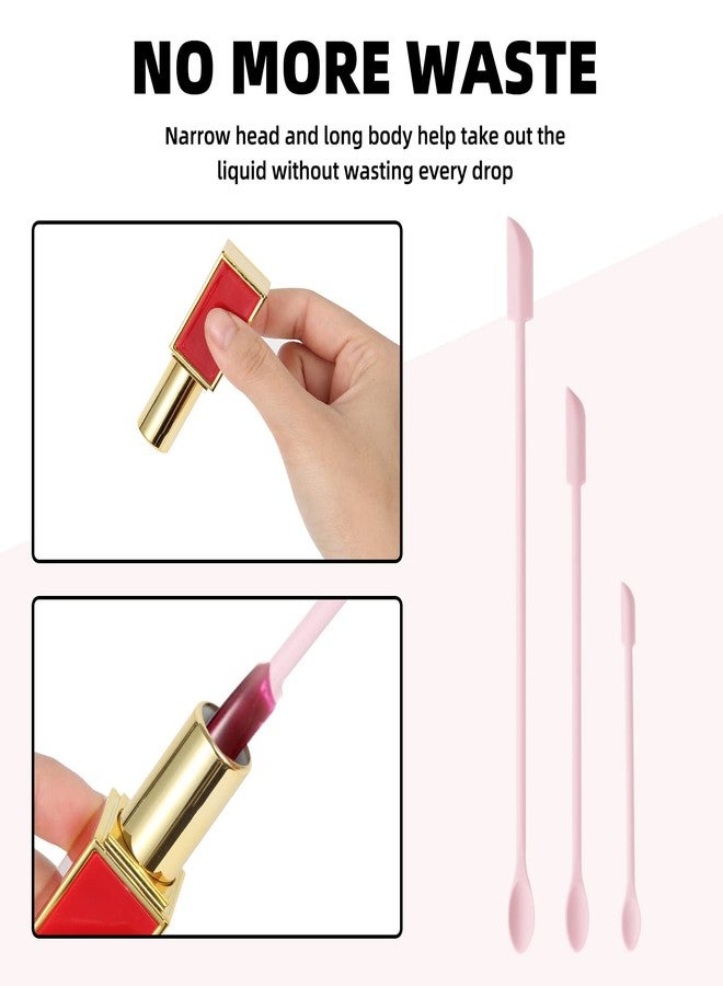 Cooptop 6 Pieces Multi Size Makeup Spatula, Beauty Spatula, Mini Small Silicone Spatula Set for Beauty and Kitchen, Tiny Scraper for Jar, Kitchen Bottles, Cosmetic (Pink) - Image 5