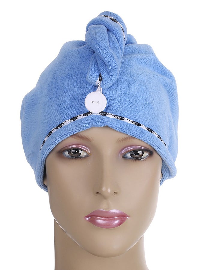 هتوفيلا طقم مناشف استحمام للرأس مكون من قطعتين أزرق/بنفسجي 70x25سم - Image 4