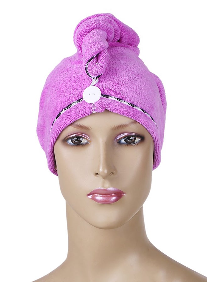 هتوفيلا طقم مناشف استحمام للرأس مكون من قطعتين أزرق/بنفسجي 70x25سم - Image 3