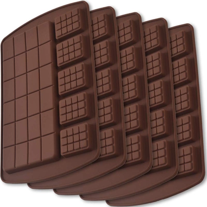Undy Break Apart Silicone Chocolate Bar Moulds 6 in1 Homemade Protein and Energy Bar Moulds Reusable Silicone Mould - Image 1