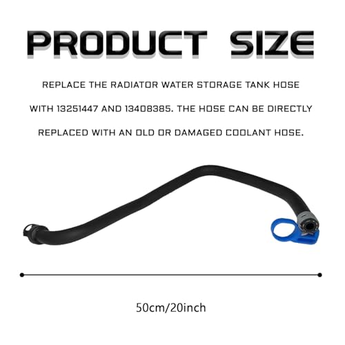 SWQS Engine Coolant Radiator Inlet Hose Upper Radiator Coolant Reservoir Water Tank Overflow Hose Replacement Engine Bypass Hoses for 20112016 Chevrolet Chevy Cruze GM Sonic 13251447 13408385 - Image 3