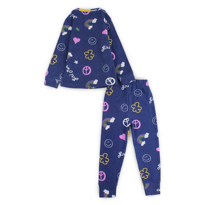 مارفي طقم حرارية للبنات – نيلي بتصميم لطيف - Image 2