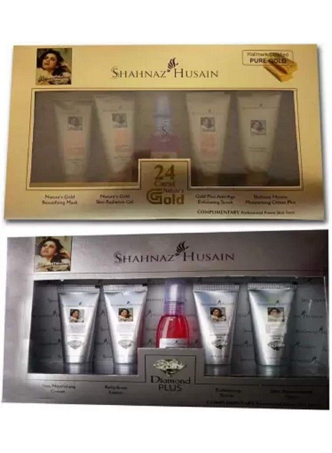 Shahnaz Husain Shahnaz_Husain Gold And Diamond Facial Kit 95 G (Set Of 10) (10 X 9.5 G)… - Image 1