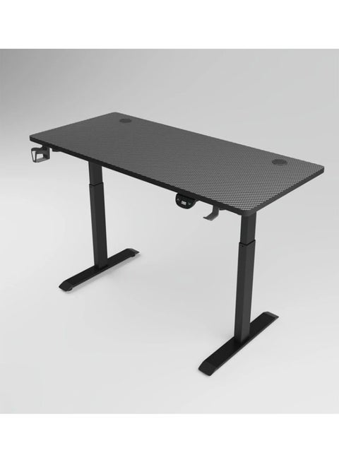 Multifunctional Adjustable Height Gaming Desk with Remote, Handle Rack, Cup Holder, USB Socket and Headphone Hook 120 CM