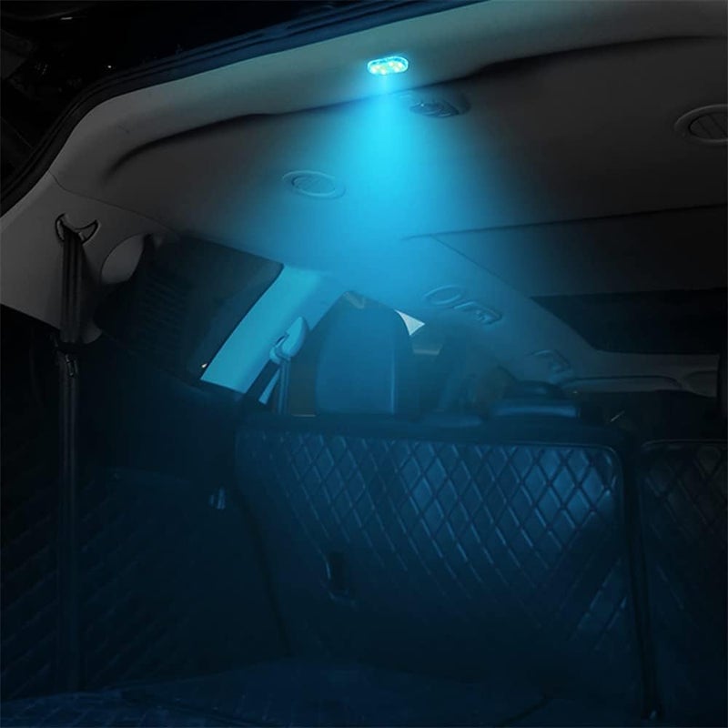 neotimely Wireless LED Lights for Car Interior - 7 Colors, 6 Bright LED Lamp Beads, Portable USB Rechargeable Night Light for Car Decor (2 Pcs) - Image 5