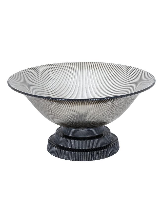 السيف  حامل تقديم الحلوى الزجاجي مع قاعدة 24 × 24 × 12 سم بني غامق - Image 2