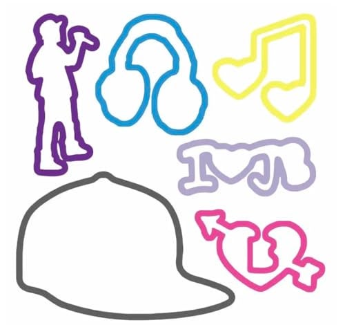 Amigo Silly Bandz Shaped Rubber Bands Bracelets 24Pack Justin Bieber - Image 1