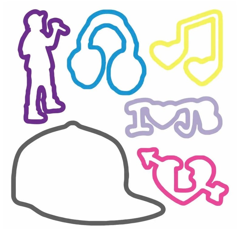 Amigo Silly Bandz Shaped Rubber Bands Bracelets 24Pack Justin Bieber - Image 2