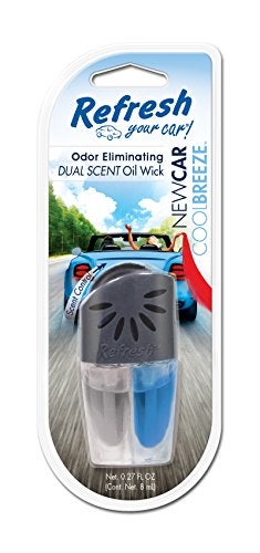 RefreshYourCar Refresh Your Car E300877301 Dual Scented Oil Wick New CarCool Breeze - Image 1