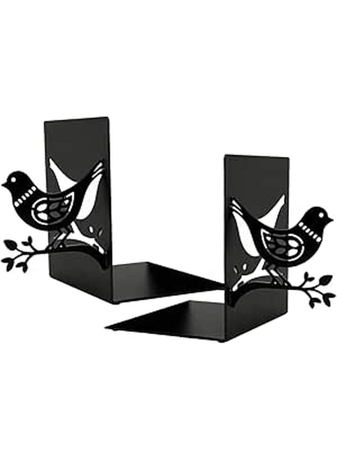 Black Metal Bird Bookends 7 Inch 17 8 Cm Study Decor - Image 1