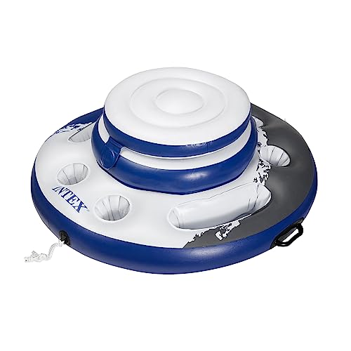 INTEX 56822EP Mega Chill Inflatable Cooler Removable Ice Chest 5 Builtin Cup Holders 2 Durable Handles EasytoUse Connectors River Run Compatability - Image 1