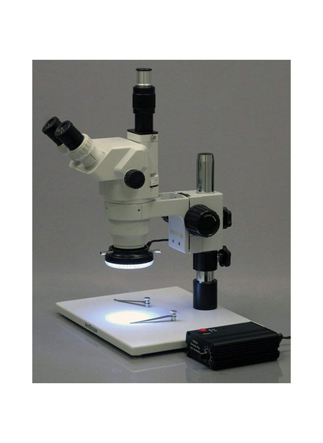 AmScope LED-80MB 80-LED Microscope Ring Light Black with Metal Body and Adapter  - Image 4