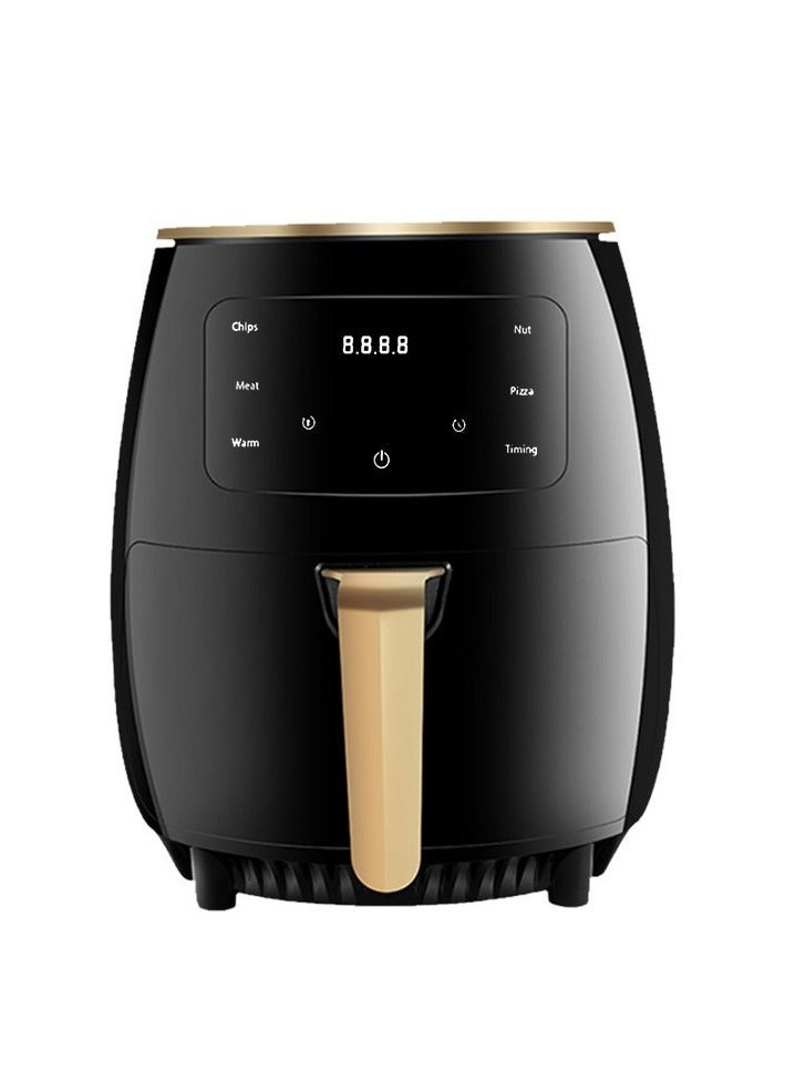 Air Fryer with 6 Liter Capacity, 2400Watt, Air Fry, Roast, Reheat, Dehydrate, Air Crisp Technology with 200℃ for hot, crispy results in just minutes, Nonstick Basket Crisper Plate, Black