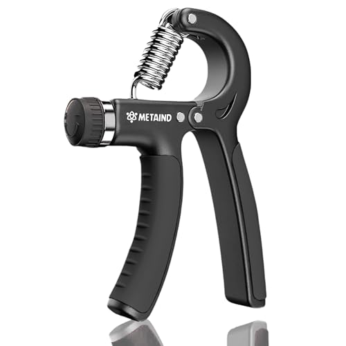 Metaind Adjustable Hand Gripper (5–60kg) | Grip Strength Trainer for Forearm, Wrist & Hand Exercise | Ideal for Gym, Home Workout, Fitness & Rehabilitation | Model META_HG60_Black - Image 1