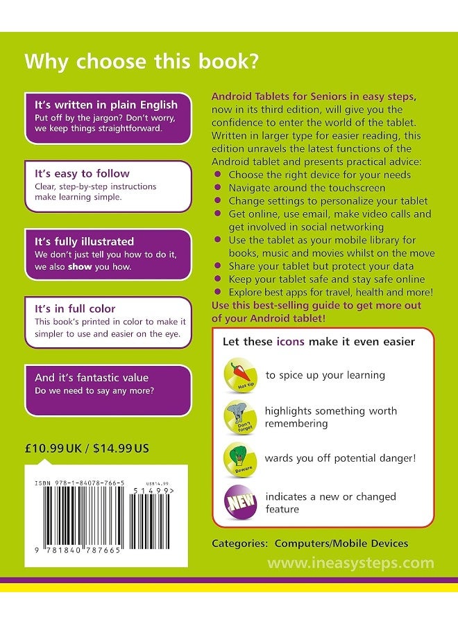 Android Tablets for Seniors in easy steps  - Image 2