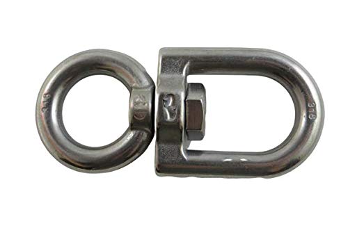 US Stainless Stainless Steel 316 Anchor Swivel Eye and Loop 10mm or 3/8" Marine Grade - Image 1
