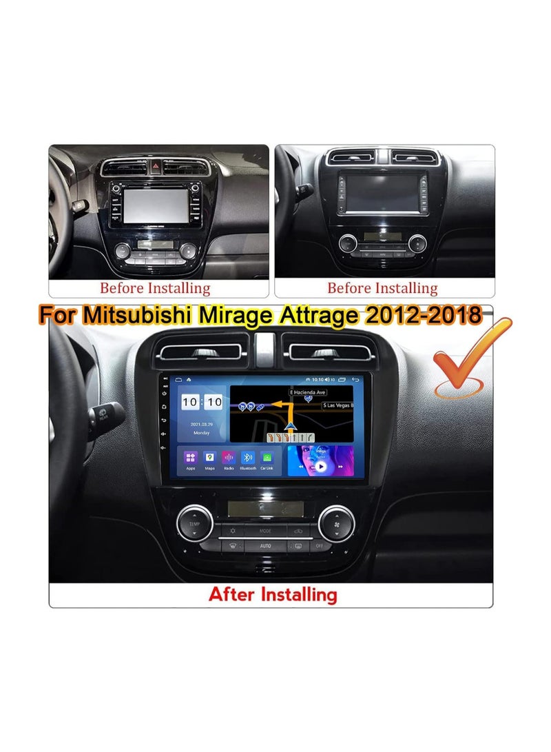 شيزا ستار ستيريو سيارة أندرويد لميتسوبيشي ميراج 2012 2013 2014 2015 2016 2017 2018 2019 2020 2021 2022 1 جيجابايت رام 32 جيجابايت روم 9 بوصة ميرورلينك واي فاي BT، شاشة لمس IPS مع كاميرا AHD متضمنة - Image 4