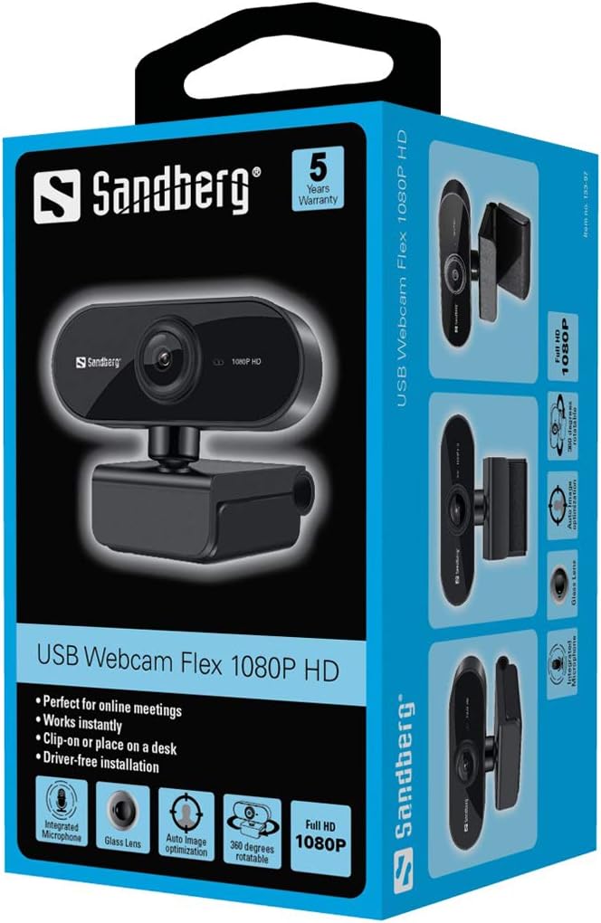 ساندبرغ كاميرا ويب ساندبيرج USB فليكس 1080P عالية الدقة - Image 2