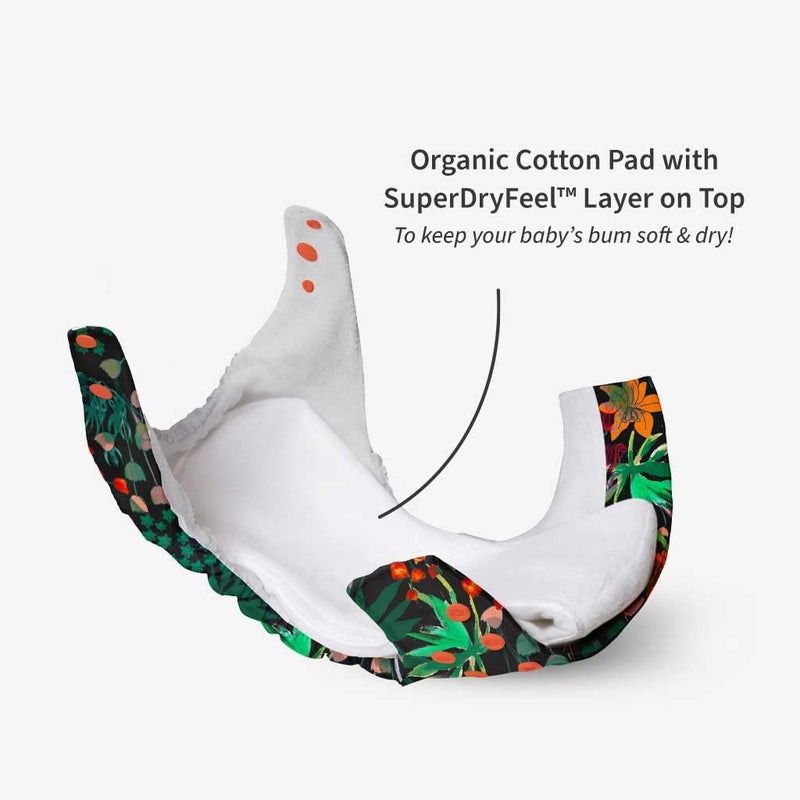 Superbottoms Combo Pack of 3 Freesize UNO with Easy Snap - Reusable waterproof Adjustable cloth diaper for babies from 5-17kgs (Only Shell) - Image 4