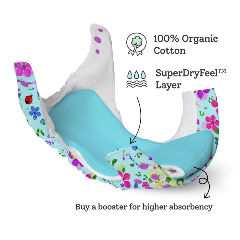 Superbottoms Combo Pack of 3 Freesize UNO with Easy Snap - Reusable waterproof Adjustable cloth diaper for babies from 5-17kgs (Only Shell) - Image 5
