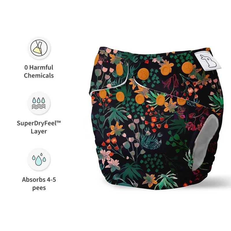 Superbottoms Combo Pack of 3 Freesize UNO with Easy Snap - Reusable waterproof Adjustable cloth diaper for babies from 5-17kgs (Only Shell) - Image 3