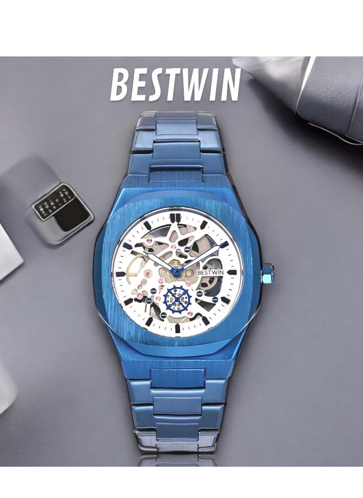 Bestwin Bestwin Men's Quartz Watch High Quality Stainless Steel Band Life Waterproof Men's Watch B.W  - Image 1