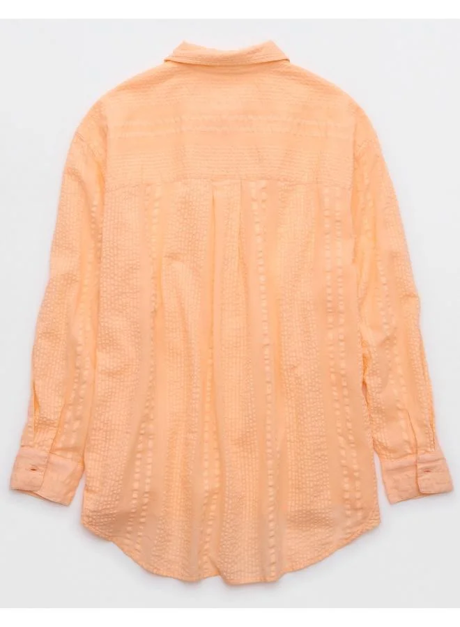 Aerie Aerie Seersucker Cover Up Shirt