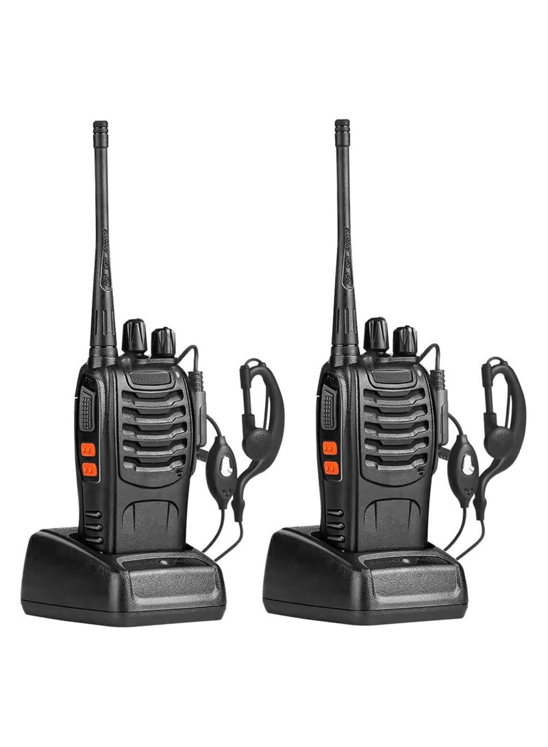 Walkie Talkies Long Range for Adults with Earpieces,16 Channel Walky Talky Rechargeable Handheld Two Way Radios (2 Pack)  - Image 2