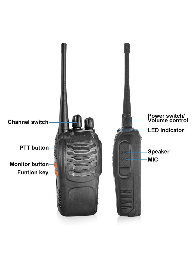Walkie Talkies Long Range for Adults with Earpieces,16 Channel Walky Talky Rechargeable Handheld Two Way Radios (2 Pack)  - Image 3