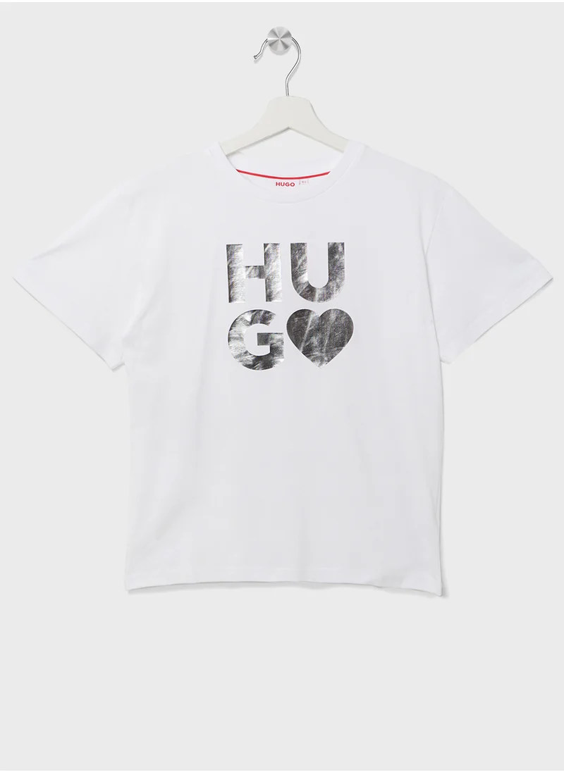 هوجو Kids Logo T-Shirt