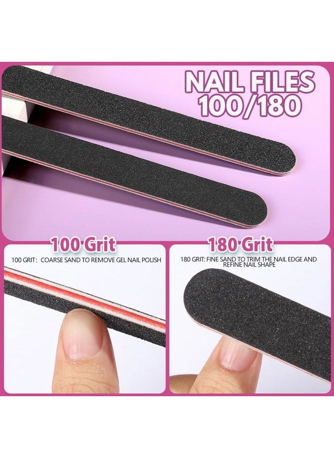 FANDAMEI - FANDAMEI Nail Files and Buffers, 20PCS Professional Manicure Tools Kit. Rectangular Buffer Block & 100/180 Grit Nail File, 7 Way Nail File & Nail Polishing Buffer. Nail Care Tool - Image 1
