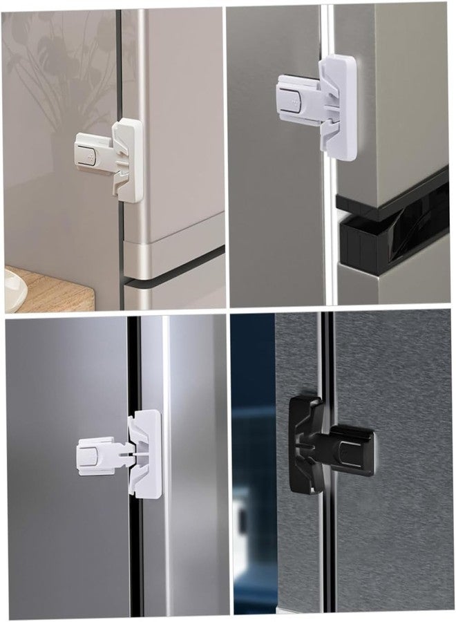 PLUMAZE Multi-Functional Installation Easy Adhesive Children Baby Anti-Clip Refrigerator Cabinet Lock,Childproof Fridge Locks,Refrigerator and Freezer Safety Adhesive Locks Childproof Cabinet Locks - Image 3