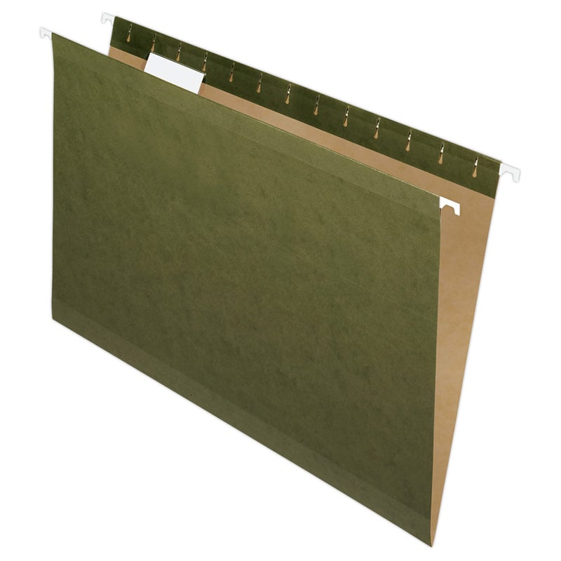 Pendaflex Reinforced Hanging Folders, Legal Size, Standard Green, 1/5 Cut, 25/BX (4153 1/5) - Image 1