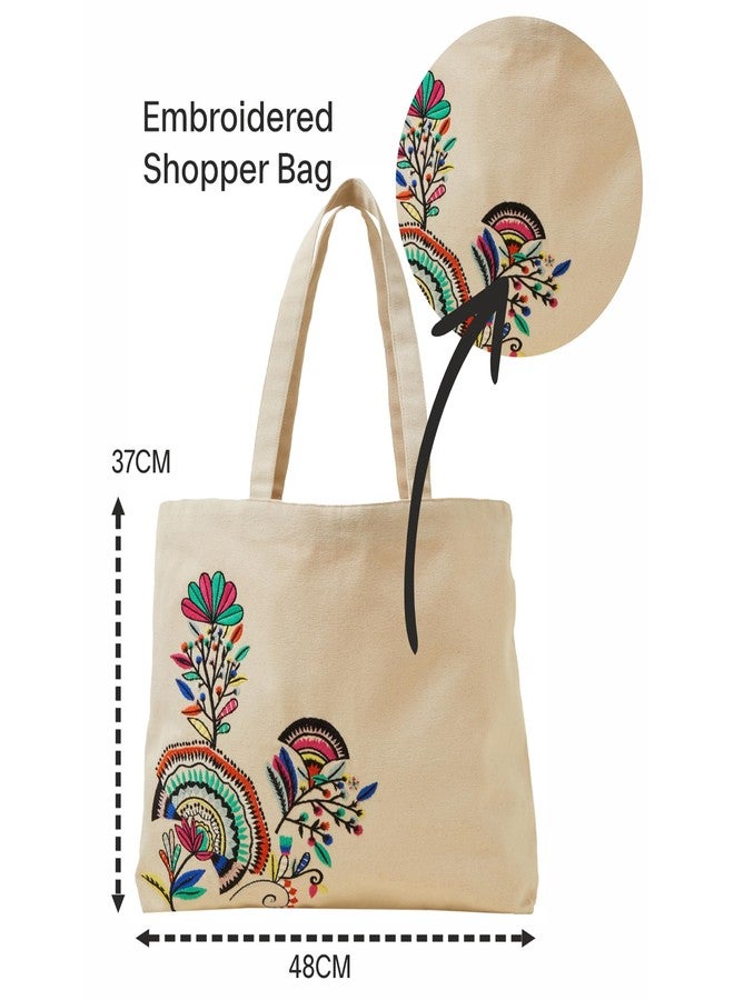 أكسيسورايز حقيبة تسوق مطرزة للنساء من أكسسورايز لندن - Image 4