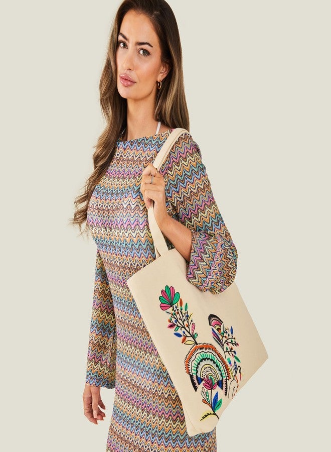 أكسيسورايز حقيبة تسوق مطرزة للنساء من أكسسورايز لندن - Image 5