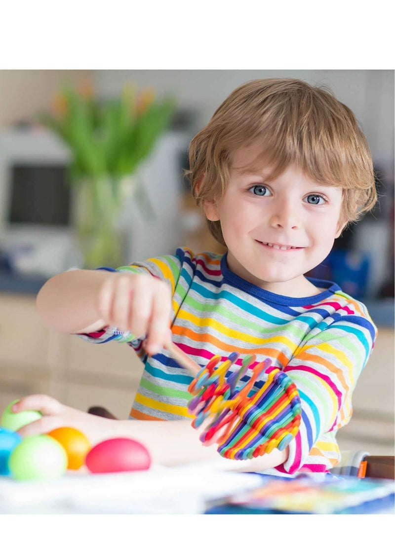 KASTWAVE Wooden Spiral Sensory Fidget Toys Multi-Color Wood Spiral Lollipop Adult and Children's Sensory Toys New Magic Rotary Lollipop Baseball Decompression Toys - Image 3