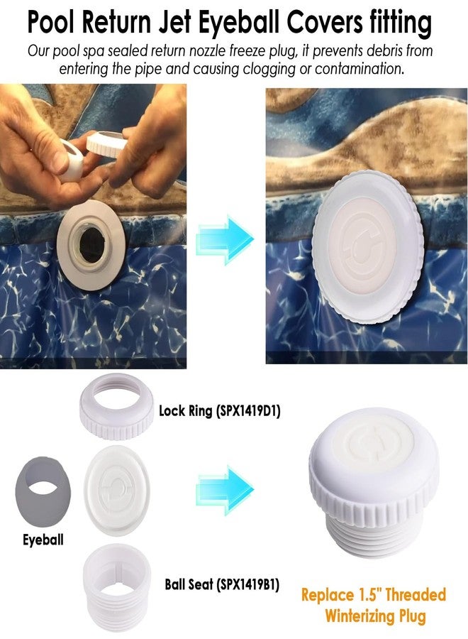 EAORBD Pool Jet Nozzle Covers for Hayward Sp1419D Eyeball Nozzle, Pool Winter Seal Plugs, Pool Winter Return Jet Cover 2 Pack - Image 4