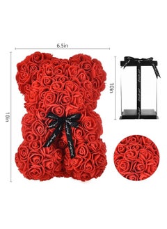 Rose Bear Gift Rose Teddy Bear On Every Rose Bear Flower Bear Perfect for Anniversaries Clear Gift Box Included Red 10Inch Height - pzsku/Z707F577A2A0697491F50Z/45/_/1701071809/8a65fa4a-ff6b-411c-95bb-281e867f8154