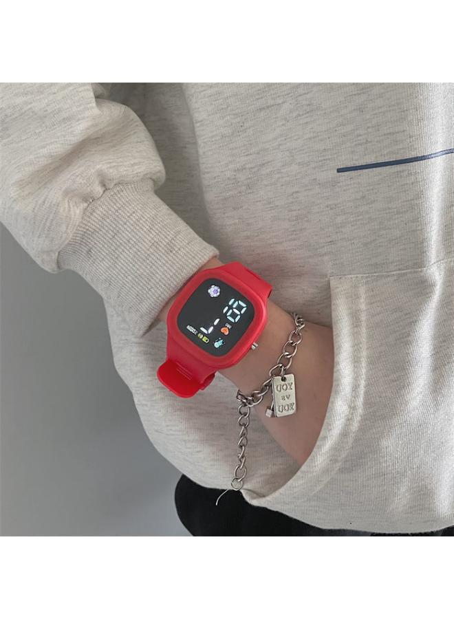 New Primary And Secondary School Students Party Watch Style Niche College Style Klein Blue Online Red Handsome Cold Style Watch 