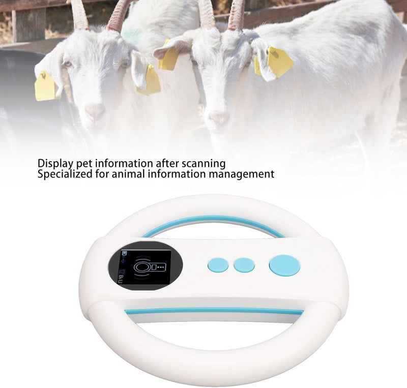 Pet Microchip Scanner, Handheld Rechargeable Pet Chip ID Tag Scanner, 134.2kHz 125khz Pet ID Scanner Rechargeable Animal Chip Registration with 500 Data Storage for Animal Pets - Image 2