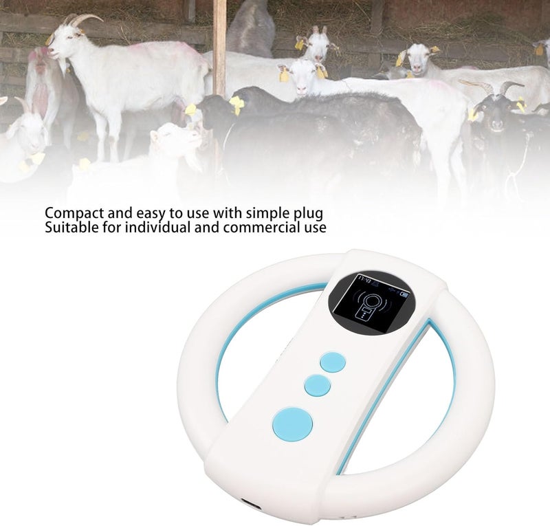 Pet Microchip Scanner, Handheld Rechargeable Pet Chip ID Tag Scanner, 134.2kHz 125khz Pet ID Scanner Rechargeable Animal Chip Registration with 500 Data Storage for Animal Pets - Image 3