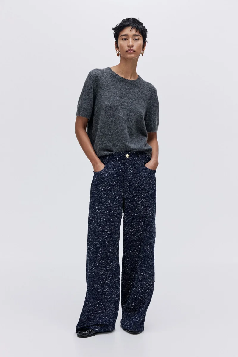 H&M Bouclé trousers