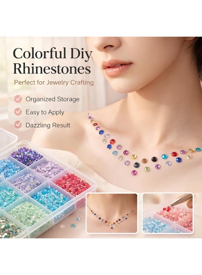 40000 Pcs Resin Jelly Rhinestones for Bedazzling, 40 Colors 3mm Flatback Gems for Crafting – Bedazzling Kit with 3Pcs B7000 Glue for Clothing, Shoes, Nail, Book, Diamond Art - Image 4