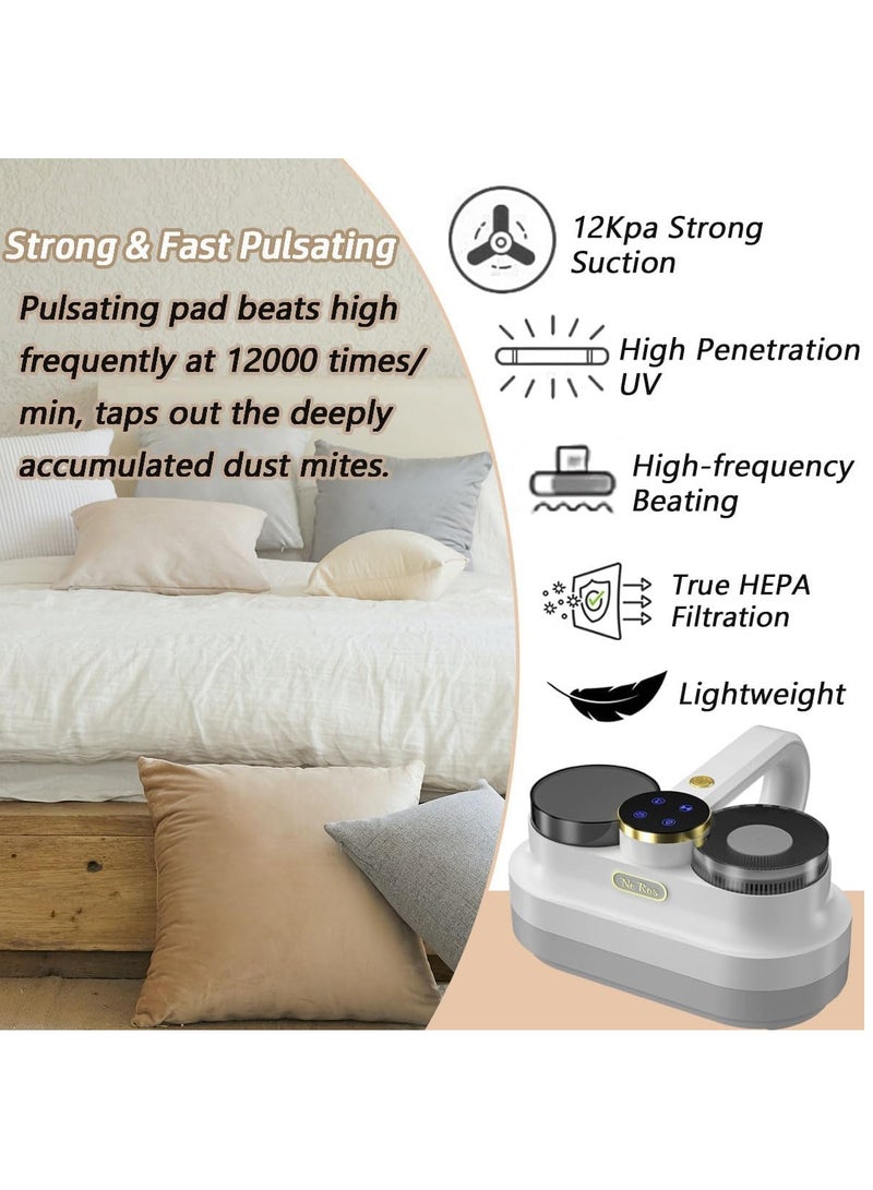 KASTWAVE Anti-allergen Mattress Vacuum, Bed Vacuum Cleaner W/UVC, True HEPA, Ultrasonic Vacuum, Powerful Suction, Removes Pet Hair, Dust Mite, Bacteria, Pollen, Dander for Deep Clean On Fabric - Image 2