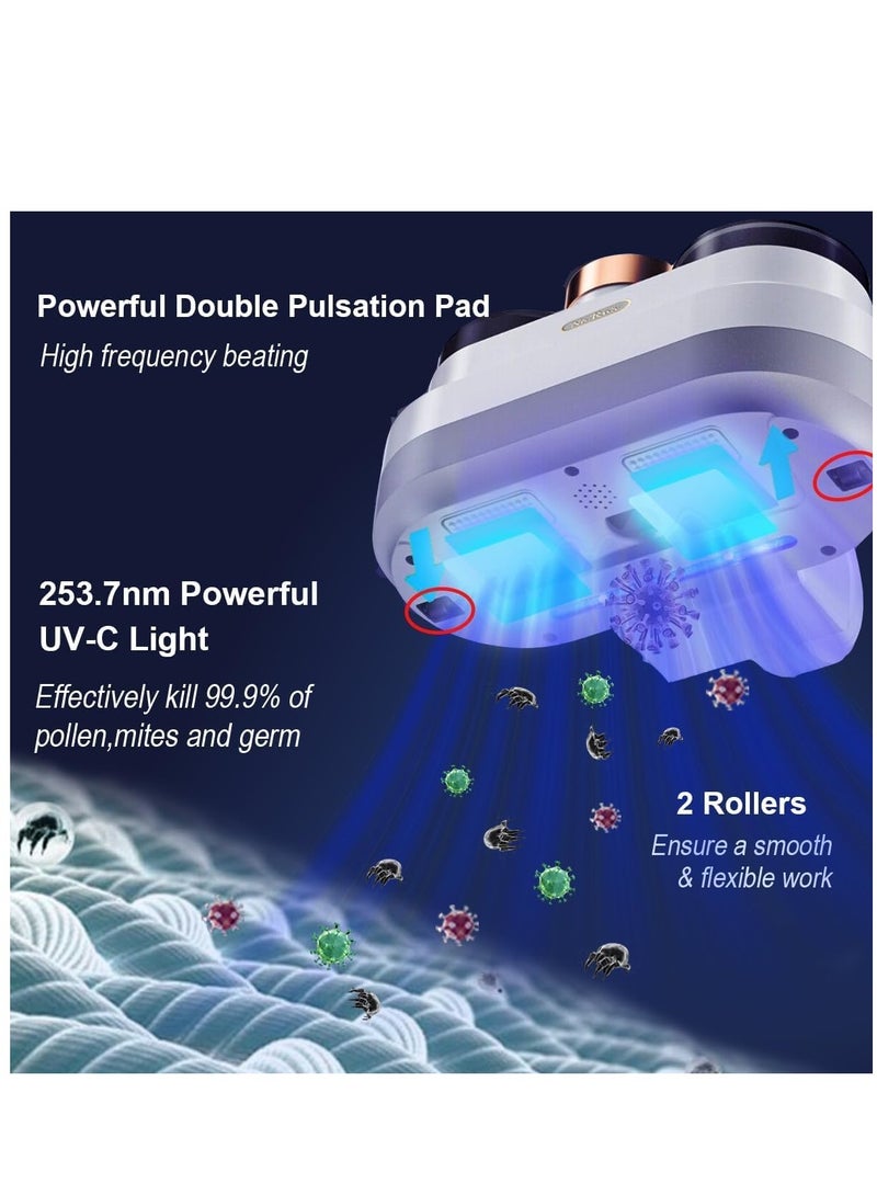 KASTWAVE Anti-allergen Mattress Vacuum, Bed Vacuum Cleaner W/UVC, True HEPA, Ultrasonic Vacuum, Powerful Suction, Removes Pet Hair, Dust Mite, Bacteria, Pollen, Dander for Deep Clean On Fabric - Image 3