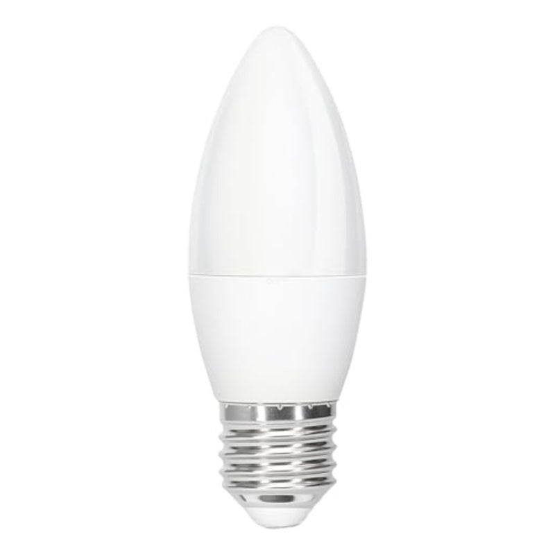لمبة ضوء شمعة LED 7 واط، قاعدة E27، أبيض دافئ، عبوة من 12 قطعة - Image 2