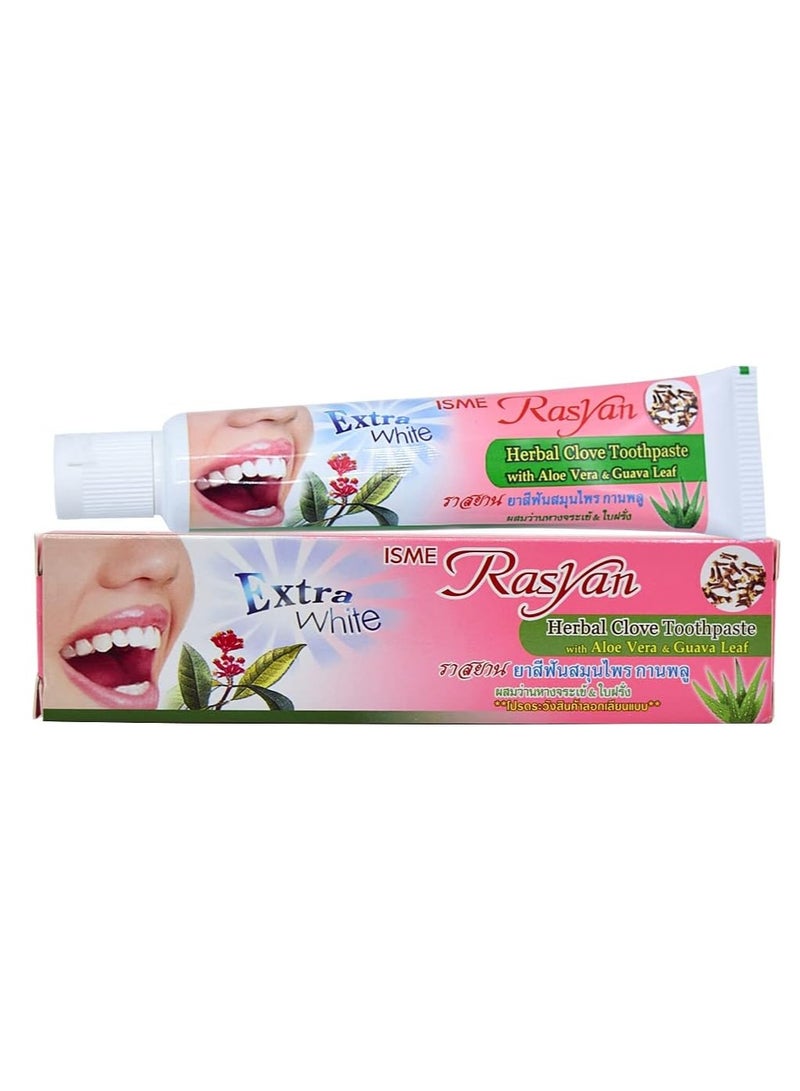 Rasyan Herbal Clove Toothpaste with Aloe Vera and Guava Leaf 100g - Image 1