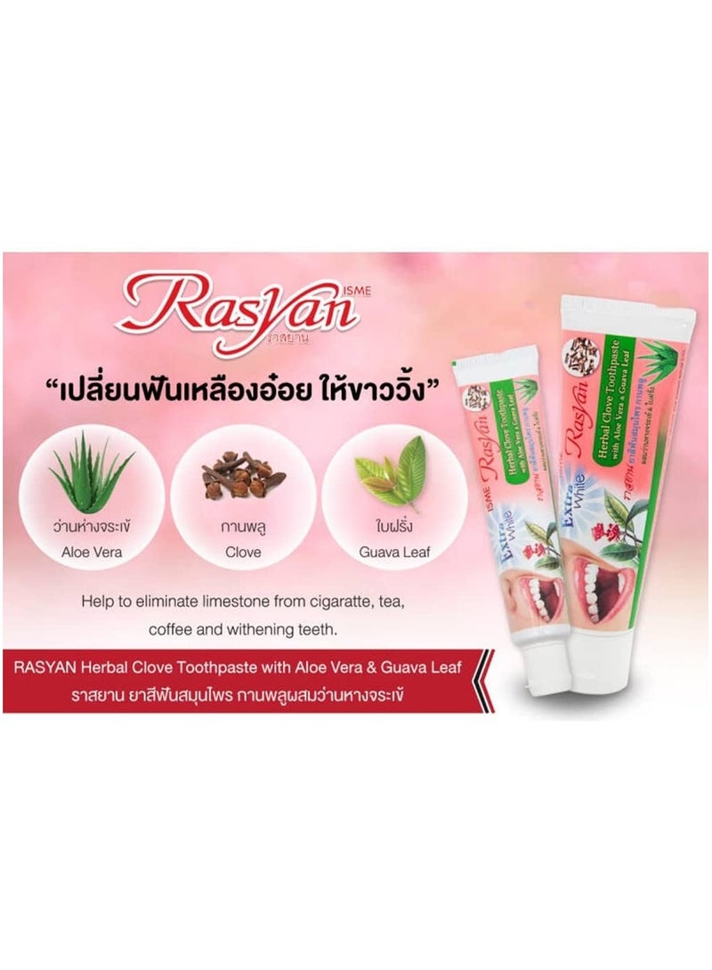 Rasyan Herbal Clove Toothpaste with Aloe Vera and Guava Leaf 100g - Image 2