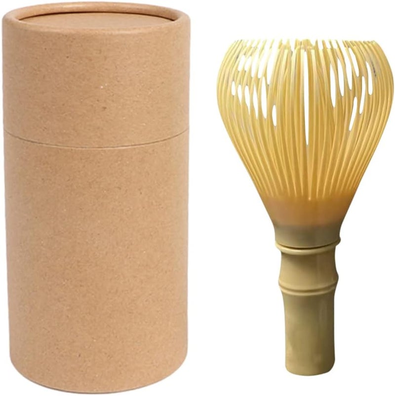 OUGETHER Resin Matcha Whisk Chasen Brush Tools for Matcha Green Tea Powder Reusable Powder Whisk Prepare Japanese Matcha Tea (Yellow) - Image 1