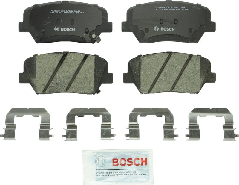 BOSCH BC1432 QuietCast Premium Ceramic Disc Brake Pad Set - Compatible with Select Hyundai Azera, Santa Fe; Kia Sorento; FRONT - Image 4